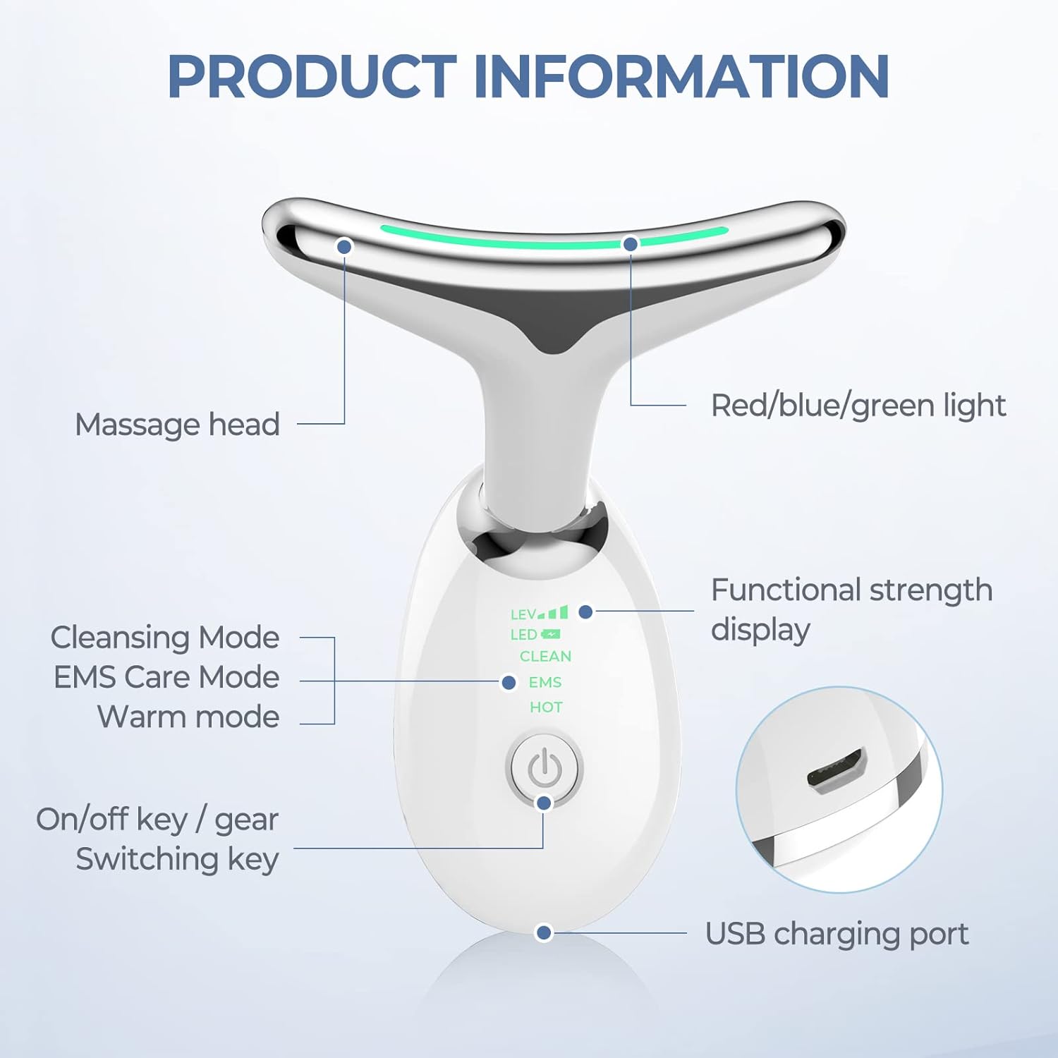 Anti Wrinkles Neck & Face Sculpting Massager with 3 Modes